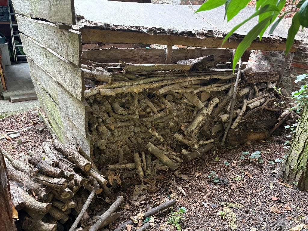 Partij brandhout – gemengd hout, Tuin en Terras, Minder dan 3 m³, Ophalen, Overige houtsoorten, Stammen