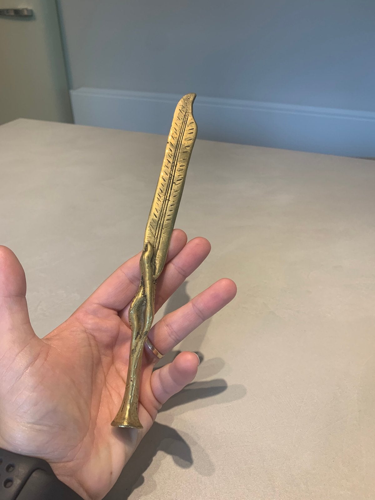 Antieke Victoriaanse Messing Briefopener/Page Turner, Ophalen of Verzenden