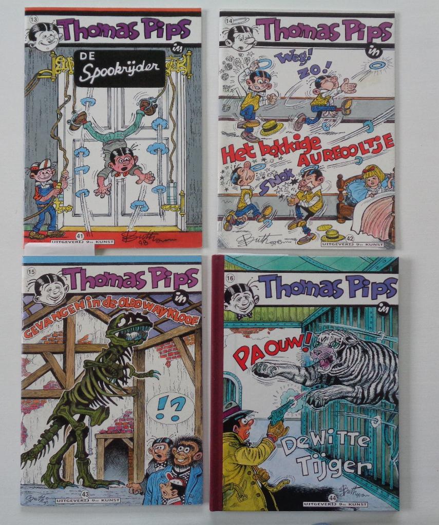 Thomas Pips - album 13-16 (V49-V51) - 9e kunst uitgaven, Ophalen of Verzenden
