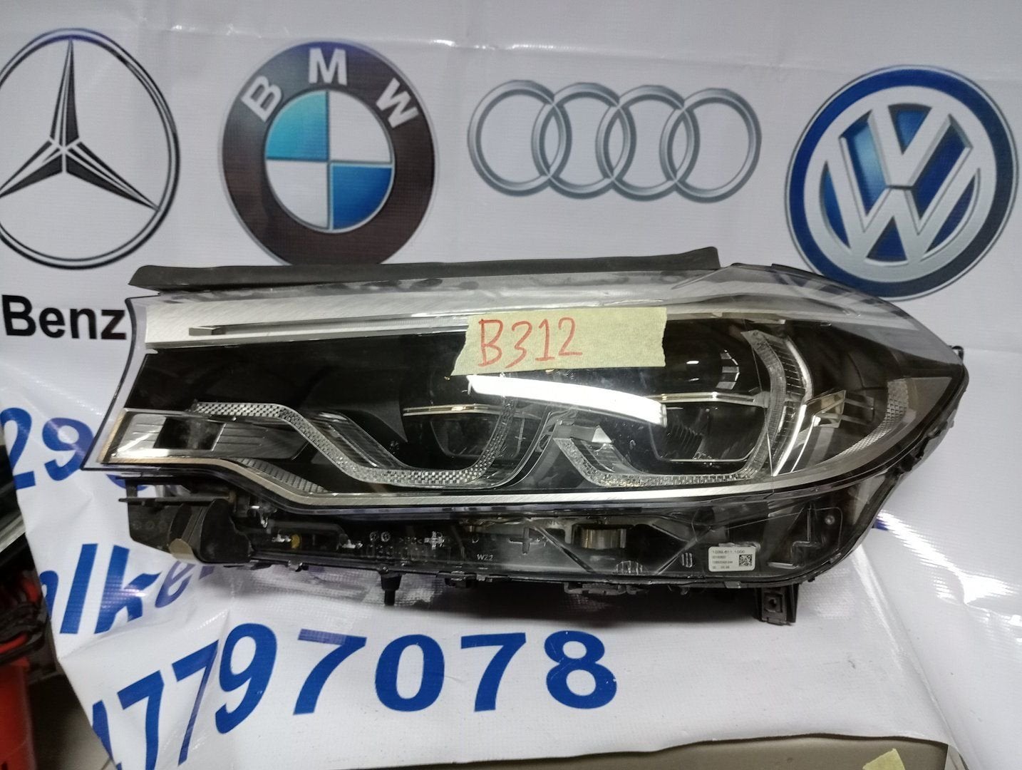 Koplamp BMW 5 Serie G30 G31 Full Led Links 849911101 Origine, -, Utilisé, -, Enlèvement ou Envoi