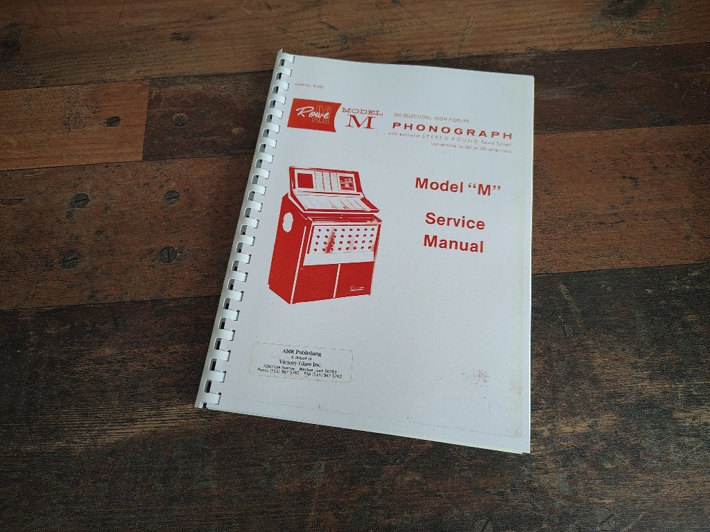 Service Manual: Rowe-AMi JBM (1964) jukebox nieuw !!, Envoi, Ami