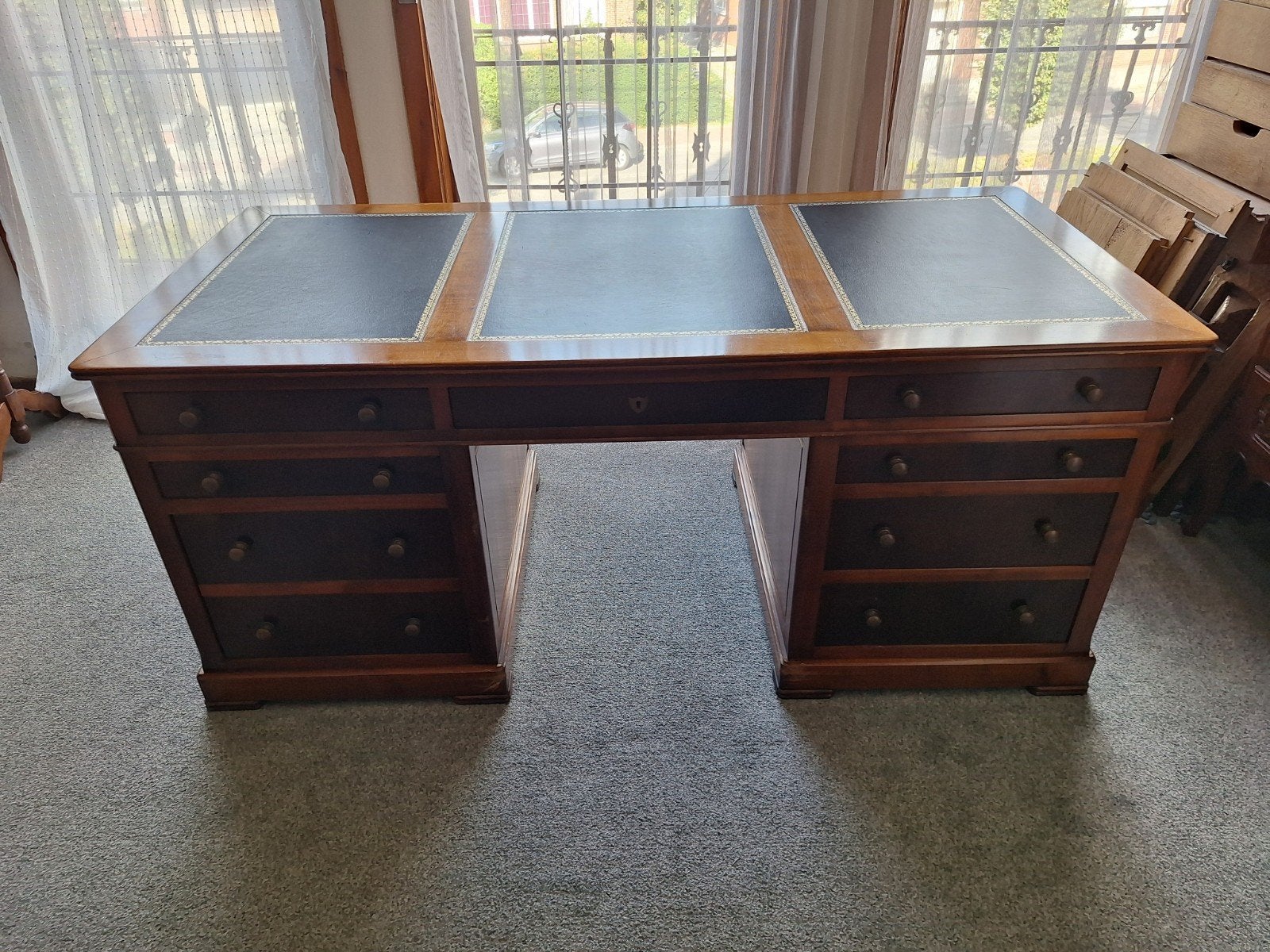 Klassiek bureau, Ophalen, Hout, 180 cm, 85 cm