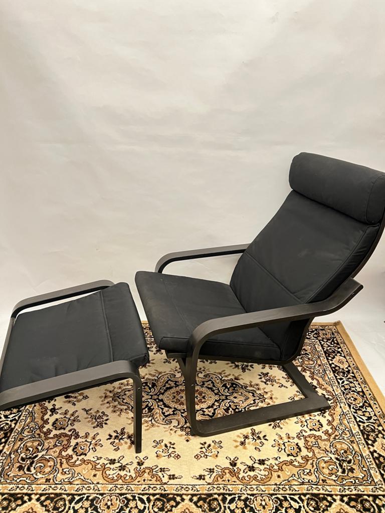 Ensemble Fauteuil + Repose-pieds IKEA POÄNG - Très bon état, Maison & Meubles, Enlèvement, Comme neuf