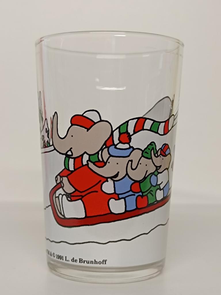 Babar L.de Brunhoff 1991 vintage glas, Collections, Enlèvement ou Envoi