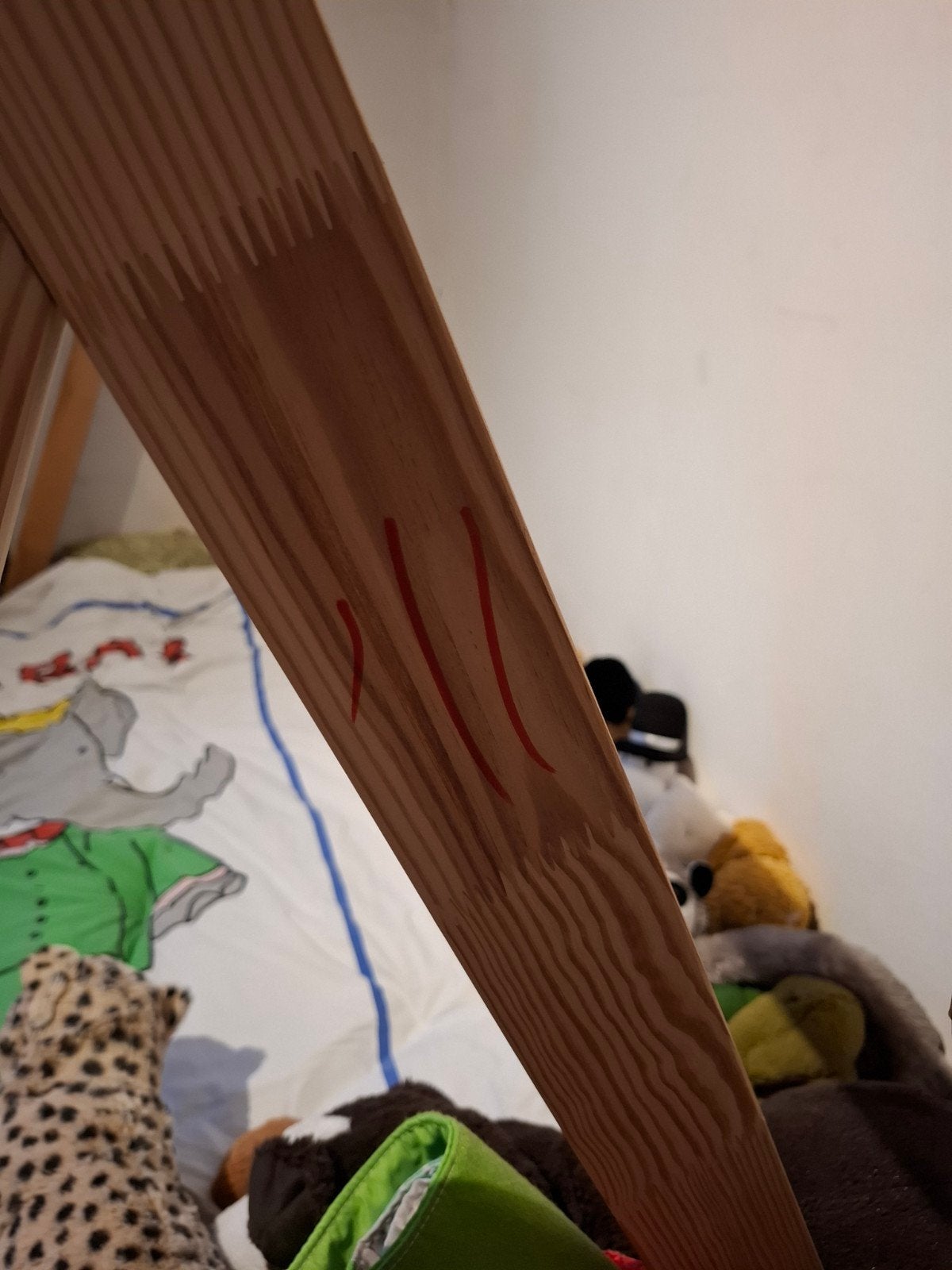 Lit Cabane type Tipi, Couleur Bois, 80160 cm, Enfants & Bébés, 70 à 85 cm, Sommier à lattes, Enlèvement, Utilisé