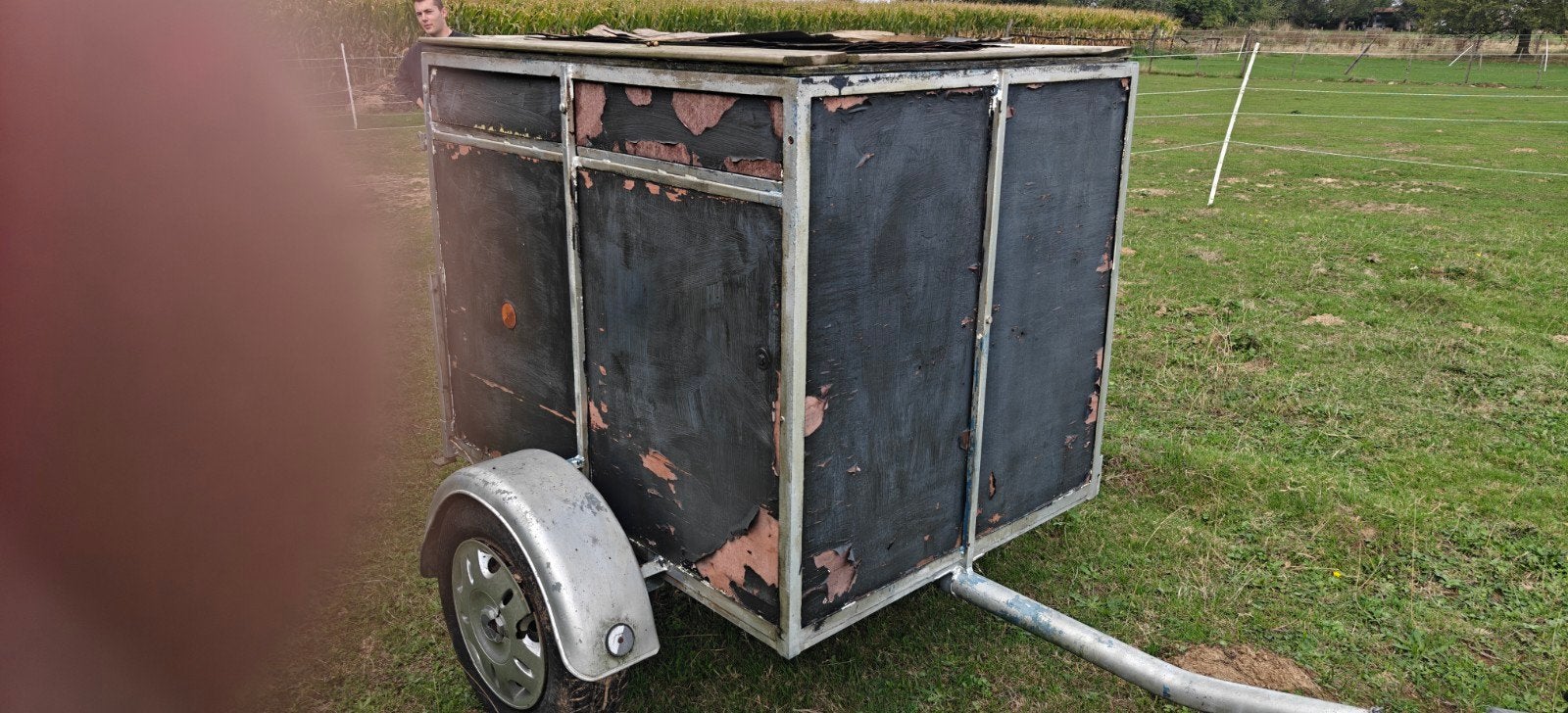 Karretje enkel-as, Ophalen, Gebruikt, Vering, 80 kg of meer
