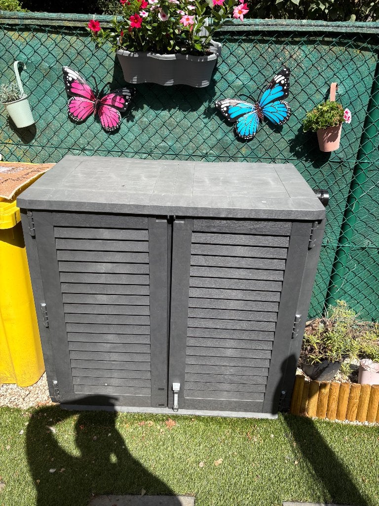 Box voor containers, Tuin en Terras, Bergingen en Tuinkasten, Ophalen, Zo goed als nieuw, Kunststof, Containerberging