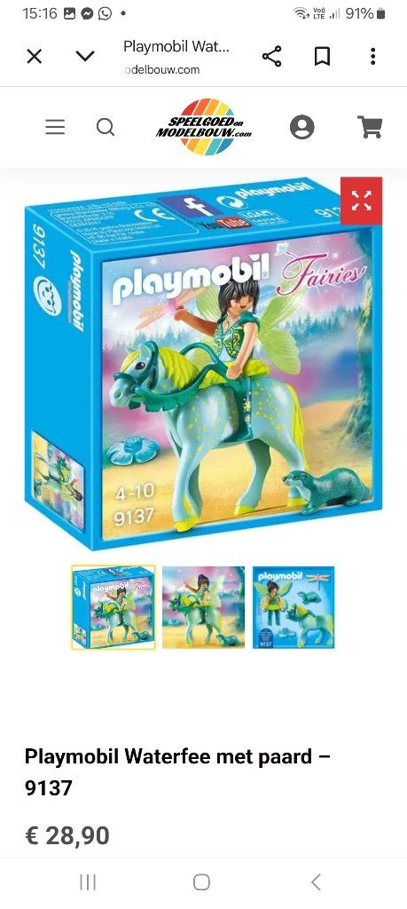 playmobil: fee met paard en marter, Fantasy, Comme neuf, Figurines, Kit complet
