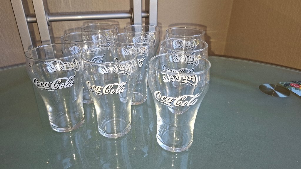 Lot de 9 verres COCA COLA 20cl, Collections, Enlèvement, Comme neuf, Verre à soda