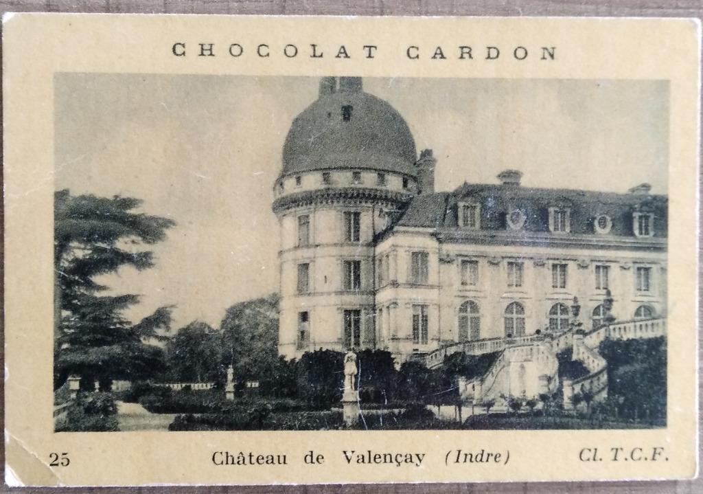 Oude fotoprent: Chateau de Valençay (Chocolat Cardon), Ophalen of Verzenden, Gebruikt, Gebouw, Prent