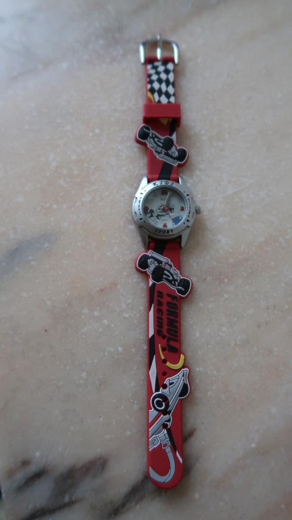 Kinder horloge / uurwerk Ascot auto, Ophalen of Verzenden, Zo goed als nieuw, Rood