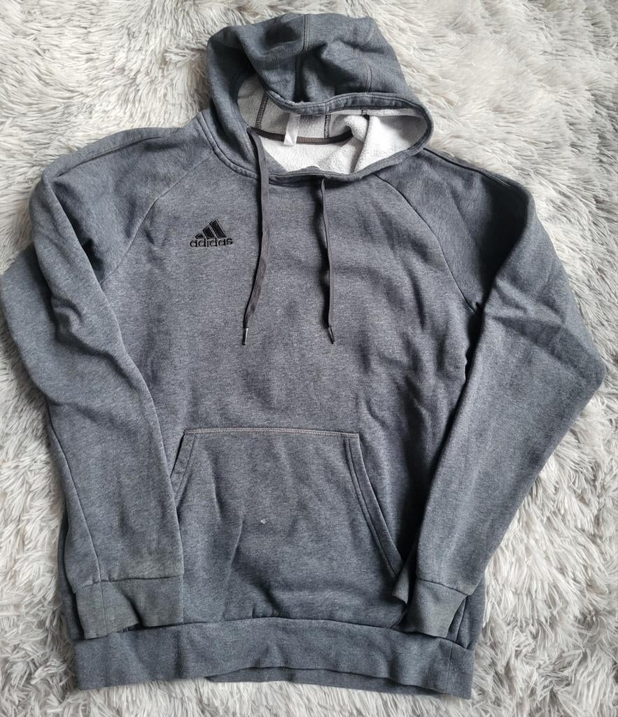 Adidas Core 18 Hoodie - Antracietgrijs - Maat M, Kleding | Heren, Truien en Vesten, Grijs, Ophalen of Verzenden