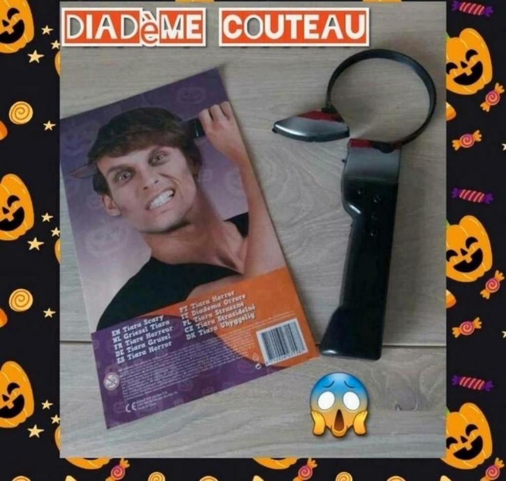 Diadème couteau  pour halloween, Enlèvement ou Envoi, Utilisé, Garçon ou Fille