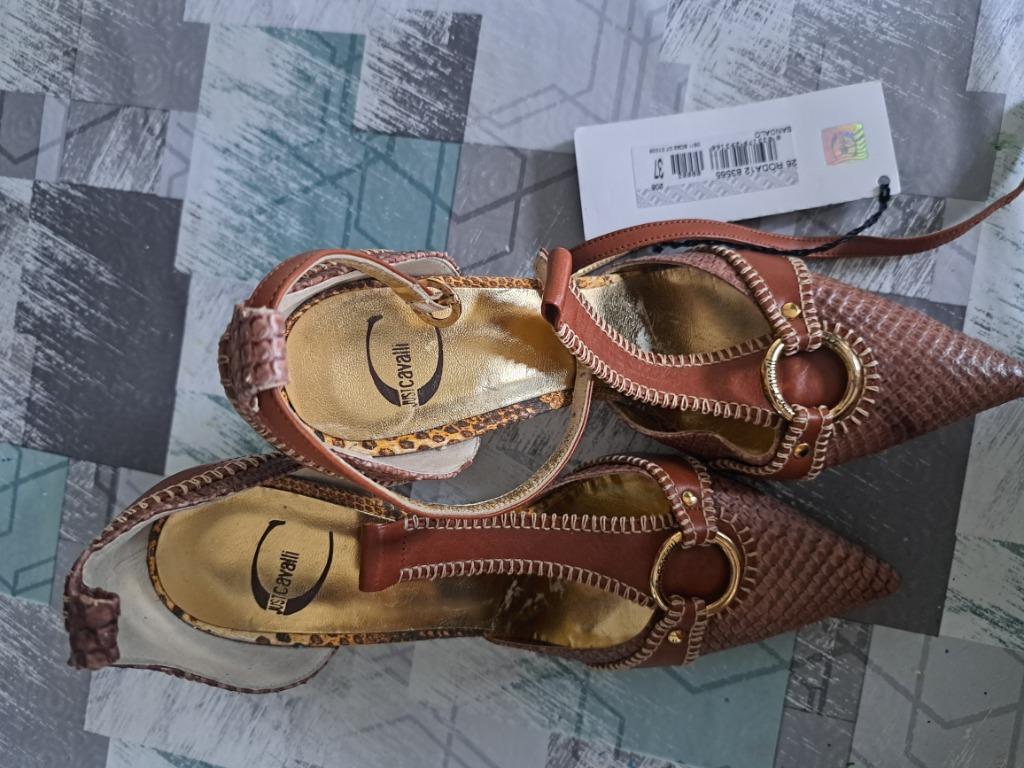Just Cavalli Pointed Heels Maat 37 Exclusieve Blikvanger, Pumps, Bruin, Verzenden, Nieuw