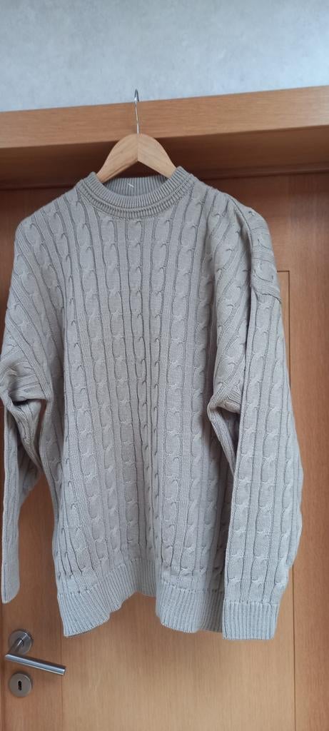 Nieuwe beige herentrui L, Enlèvement ou Envoi, Neuf, Taille 52/54 (L), Beige