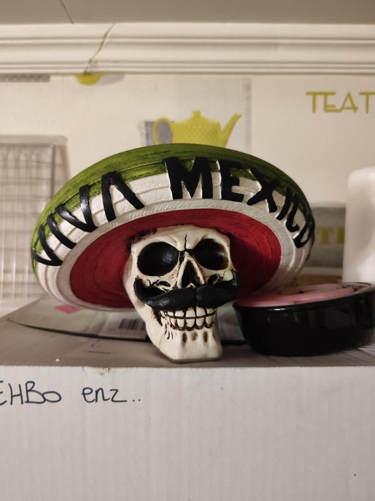 Figurine en forme de crâne Viva Mexico, Enlèvement, Comme neuf
