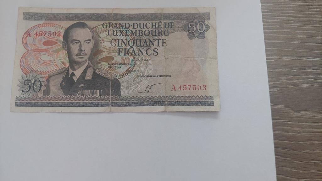 Luxembourg 50 Francs dated 1972 P55a Uncirculated UNC, Ophalen of Verzenden