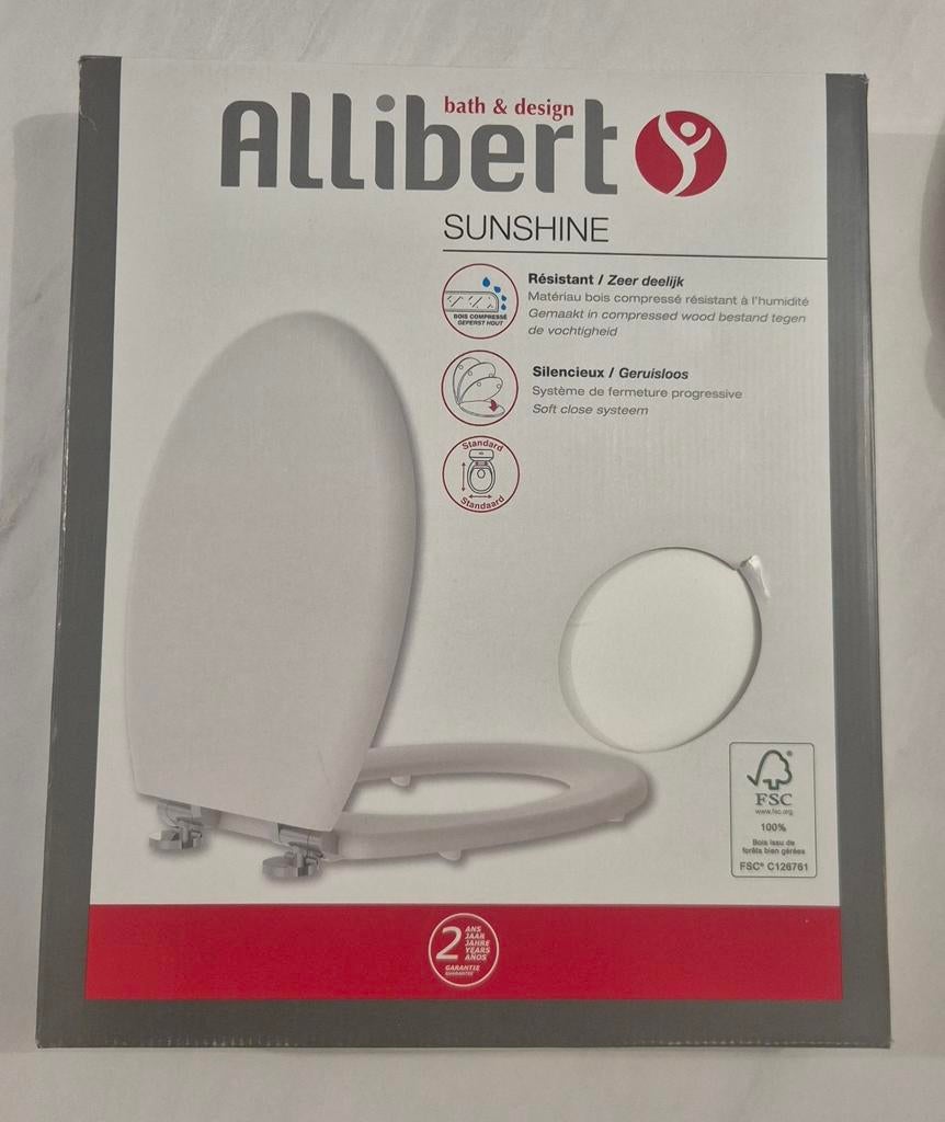 Nieuwe luxe toiletbril: Allibert, model Sunshine, Huis en Inrichting, Badkamer | Badtextiel en Accessoires, Nieuw, Ophalen of Verzenden