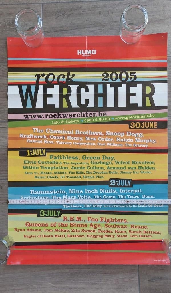 Poster Rock Werchter 2005, Verzamelen, Ophalen, Gebruikt