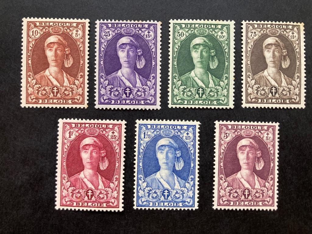 1931 Antituberculeux Elisabeth - COB 326-333*, Timbres & Monnaies, Timbres | Europe | Belgique, 1 Autocollant, Enlèvement ou Envoi