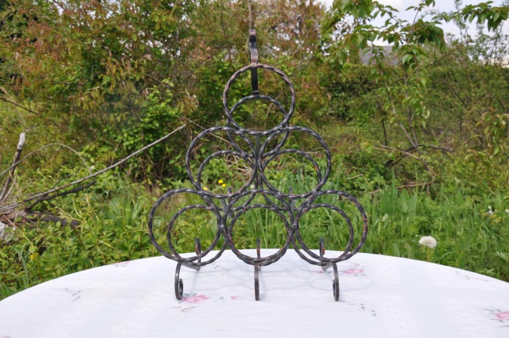 porte bouteille en fer forgé, Enlèvement ou Envoi, Utilisé, Métal, 5 à 15 bouteilles
