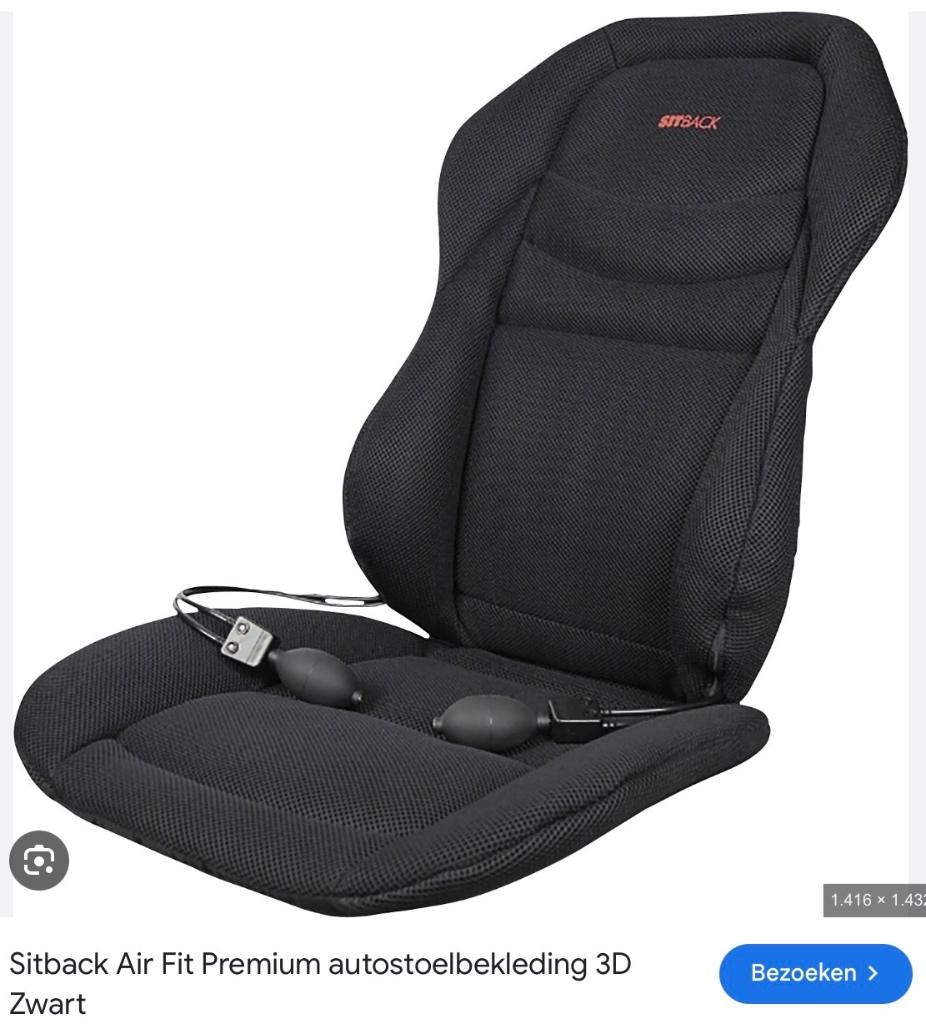 Rugkussen auto Sitback, Ophalen, Gebruikt