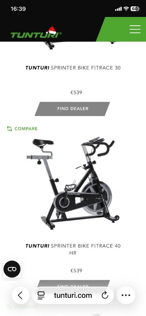 Vélo de spinning, Enlèvement, Comme neuf, Aluminium, Vélo de spinning