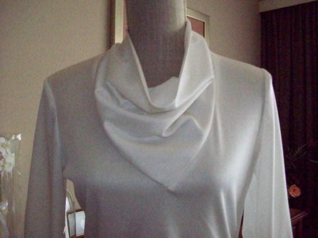 witte geklede damesblous  LM    m 38, Kleding | Dames, Blouses en Tunieken, Ophalen of Verzenden, Zo goed als nieuw, Maat 38/40 (M)