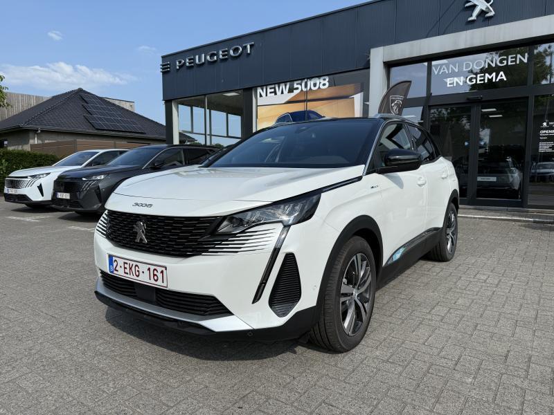 Peugeot 3008 Allure Hybrid4 300pk, Auto's, Automaat, Zwart, 1600 cc, Wit
