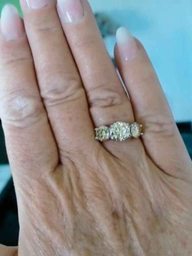 Nieuwe ring, champagnekleur, 4 karaat, Bijoux, Sacs & Beauté, Bagues, Neuf, Autres couleurs, 17 à 18, Envoi