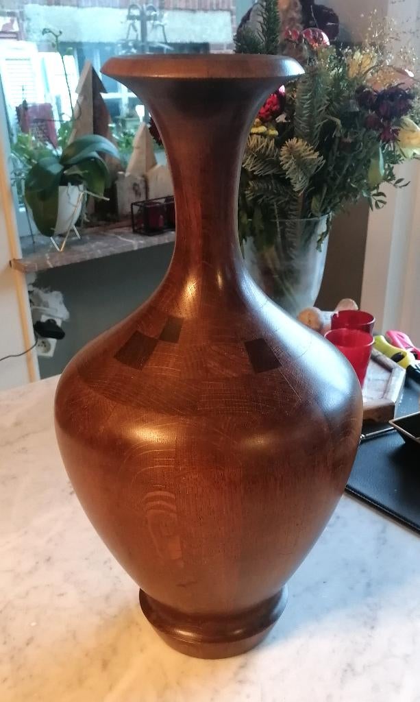 VASE Bonami Maurice pour Decoene Frères en chêne 48 x 25 cm, Enlèvement