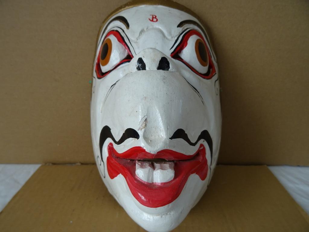 Masker Indonesië Indonesisch masker Bali houten masker 1970, Antiek en Kunst, Ophalen of Verzenden