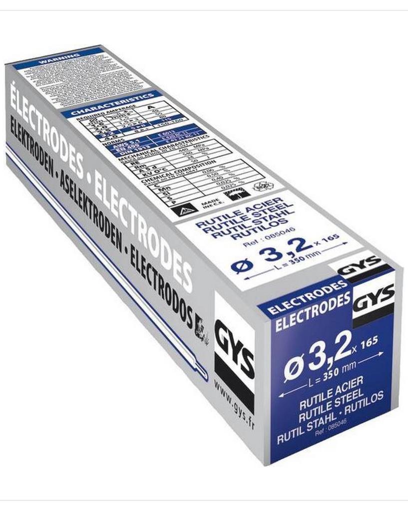 GYS Elektrodes staal O3.2mm (x165), Ophalen, Nieuw