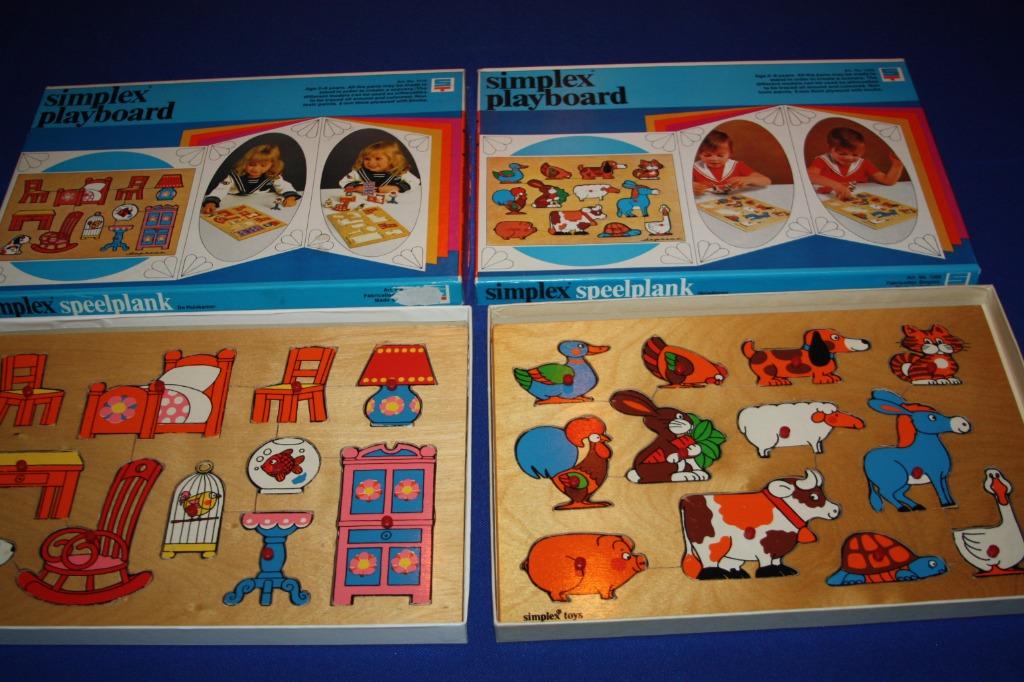 2x Simplex Playboard ( noppenpuzzels ) in verpakking, Kinderen en Baby's, 2 tot 4 jaar, 10 tot 50 stukjes, Ophalen of Verzenden