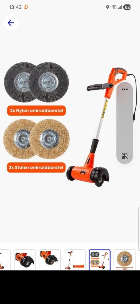 Elektrische onkruidborstel, Ophalen