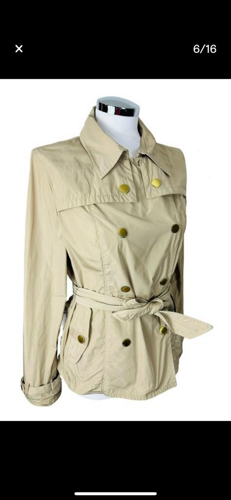 Armani Jeans korte mantel dames, Kleding | Dames, Armani, Beige, Ophalen of Verzenden, Zo goed als nieuw