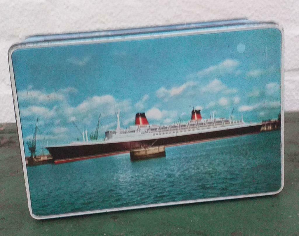 Blikken doos Van Melle: cruiseschip S.S. France, Ophalen of Verzenden, Gebruikt, Overige