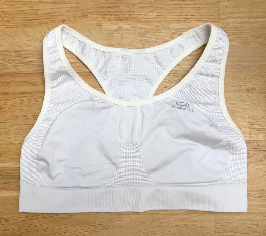 sport beha wit Decathlon Kalenji XS, Ophalen of Verzenden, Gebruikt, Hardlopen, Kleding