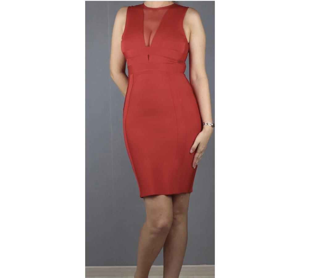 Rode bodycon jurk van Cherry Koko - Maat large, Verzenden, Rood