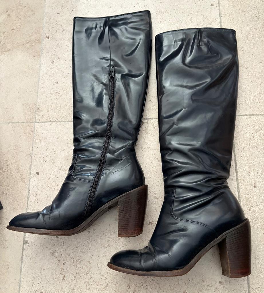 Laarzen Natan maat 37,5, Kleding | Dames, Schoenen, Hoge laarzen, Blauw, Ophalen of Verzenden, Gedragen