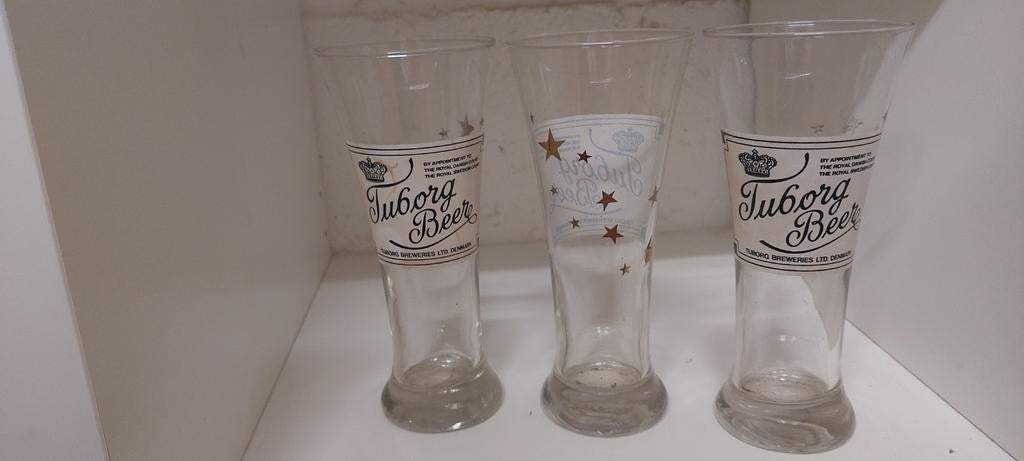 3 verres tuborg beer, Collections, Enlèvement ou Envoi, Comme neuf