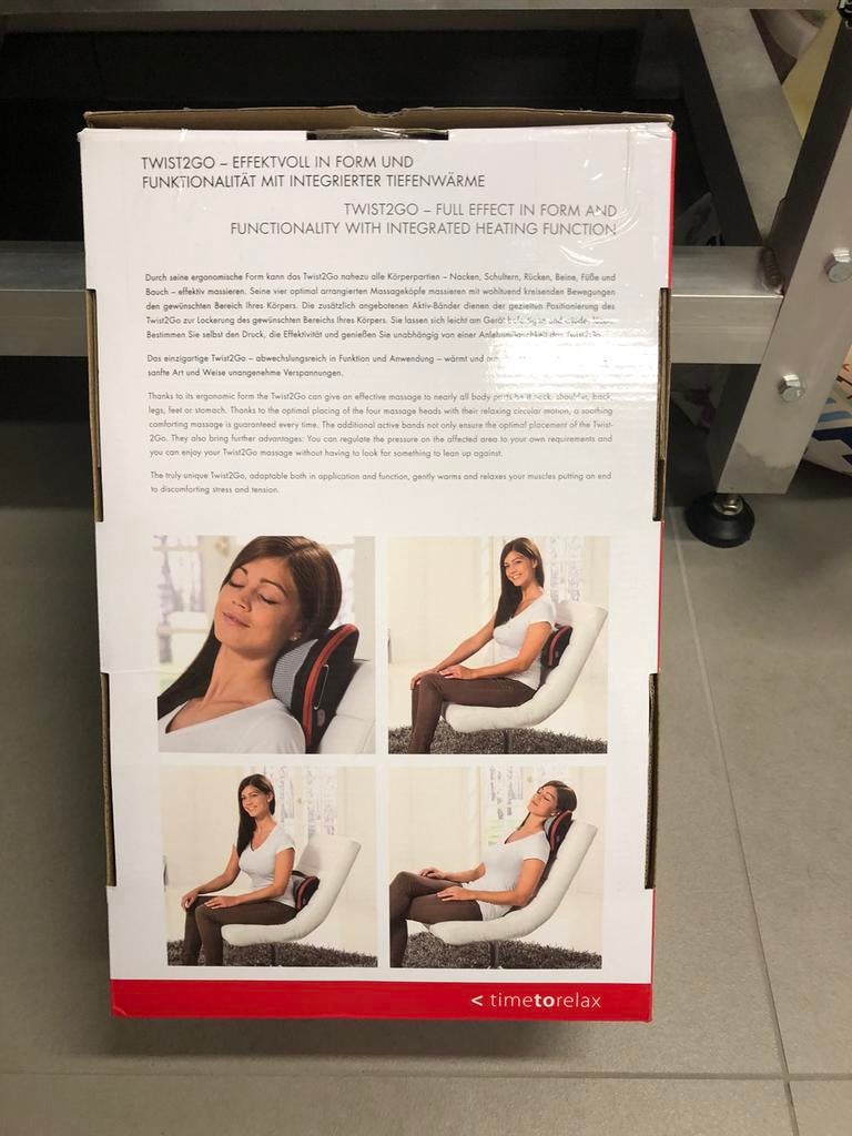Twist2go casade massage toestel (nek/rug), Enlèvement ou Envoi, Neuf, Chaise de massage ou Coussin
