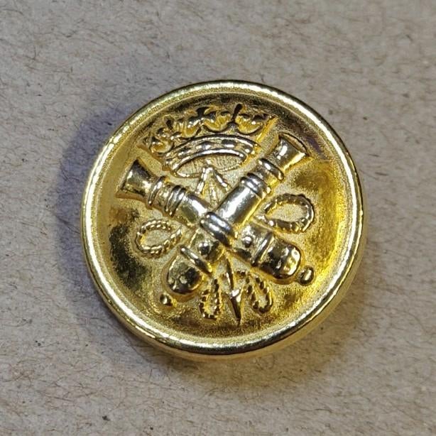 KNOP UNIFORM MILITAIRE LEGER ARTILLERIE KROON + PIJL, Verzamelen, Ophalen of Verzenden, Landmacht, Embleem of Badge