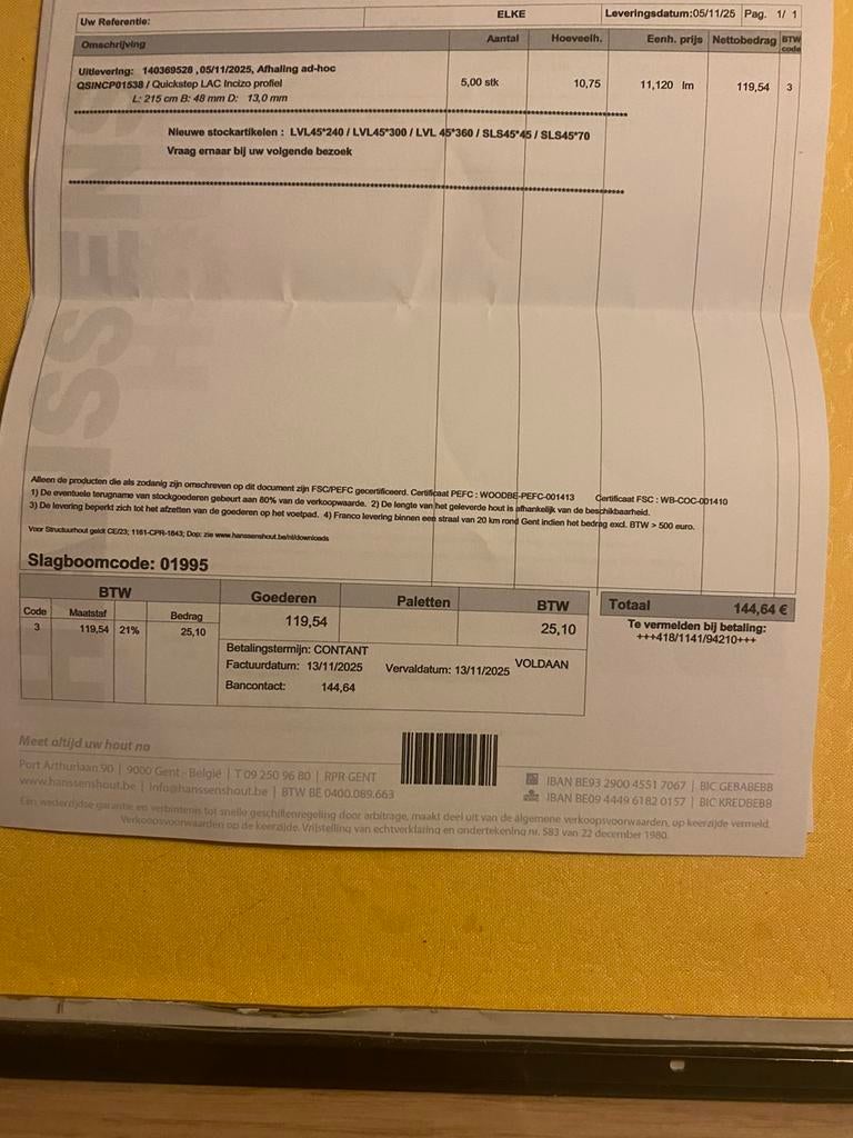 Overgang profielen, Doe-het-zelf en Bouw, Plinten en Afwerking, Ophalen, Nieuw