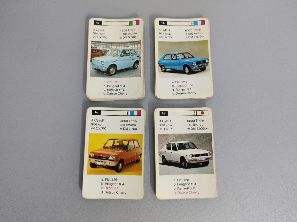 Vintage Auto Kwartetspel, Een of twee spelers, Ophalen of Verzenden, Gebruikt