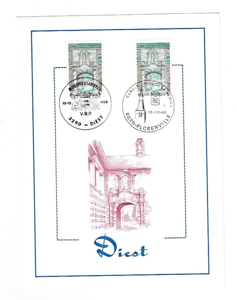 Gelegenheidskaart met 2x zegel OBP nr 1997 (Post-0078), Ophalen of Verzenden, Overige typen