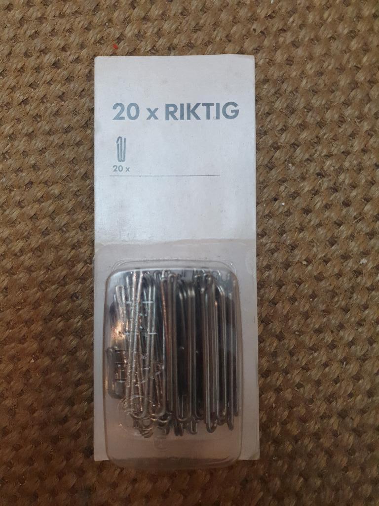 Ikea Riktig gordijnhaken 20 stuks, Huis en Inrichting, Stoffering | Gordijnen en Lamellen, Ophalen of Verzenden, Nieuw