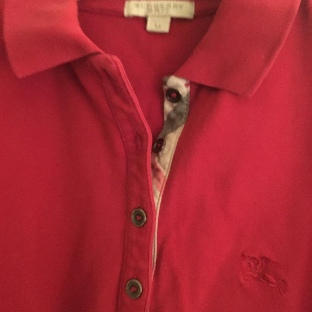 Polo femme Burberry, taille M, Gedragen, Rood, Ophalen, Maat 38/40 (M)
