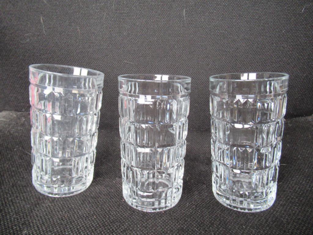 3 verres à eau Calvé ht 12 cm Ø 6 ,5 cm comme neufs, Ophalen of Verzenden, Zo goed als nieuw, Waterglas