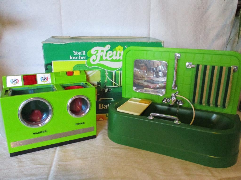 (👉ﾟヮﾟ)👉 Vintage Fleur Bad 2380 & Wasmachine 7813 ., Verzenden, Gebruikt, Accessoires
